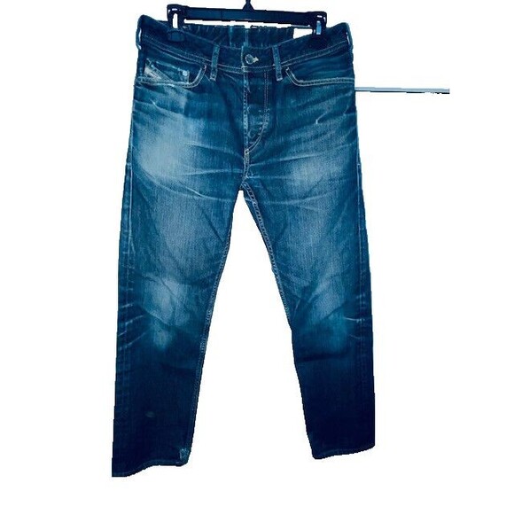 Diesel Jeans Mens Koolter Slim Tapered Button Fly Faded Dark Denim 30x30 - Picture 2 of 16